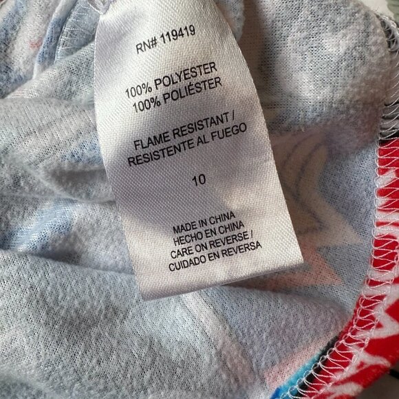 DC Wonder Woman Super Hero Girls Button Up Nightgown Girls Size 10 - Picture 5 of 5